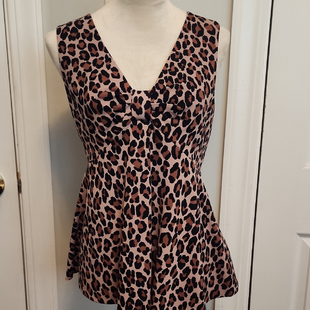 kate spade Leopard Print Sleeveless Top